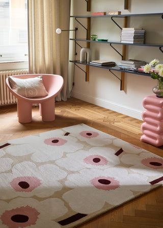 Brink and Campman Unikko Beige/Pink Area Rug by Marimekko Room Image Feature