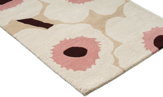 Brink and Campman Unikko Beige/Pink Area Rug by Marimekko Runner Corner Image
