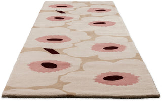 Brink and Campman Unikko Beige/Pink Area Rug by Marimekko Runner Angle Image