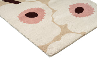 Brink and Campman Unikko Beige/Pink Area Rug by Marimekko Runner Corner Image
