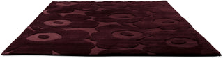 Brink and Campman Unikko Burgundy Area Rug by Marimekko Angle Image