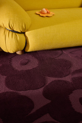 Brink and Campman Unikko Burgundy Area Rug by Marimekko Room Image Feature