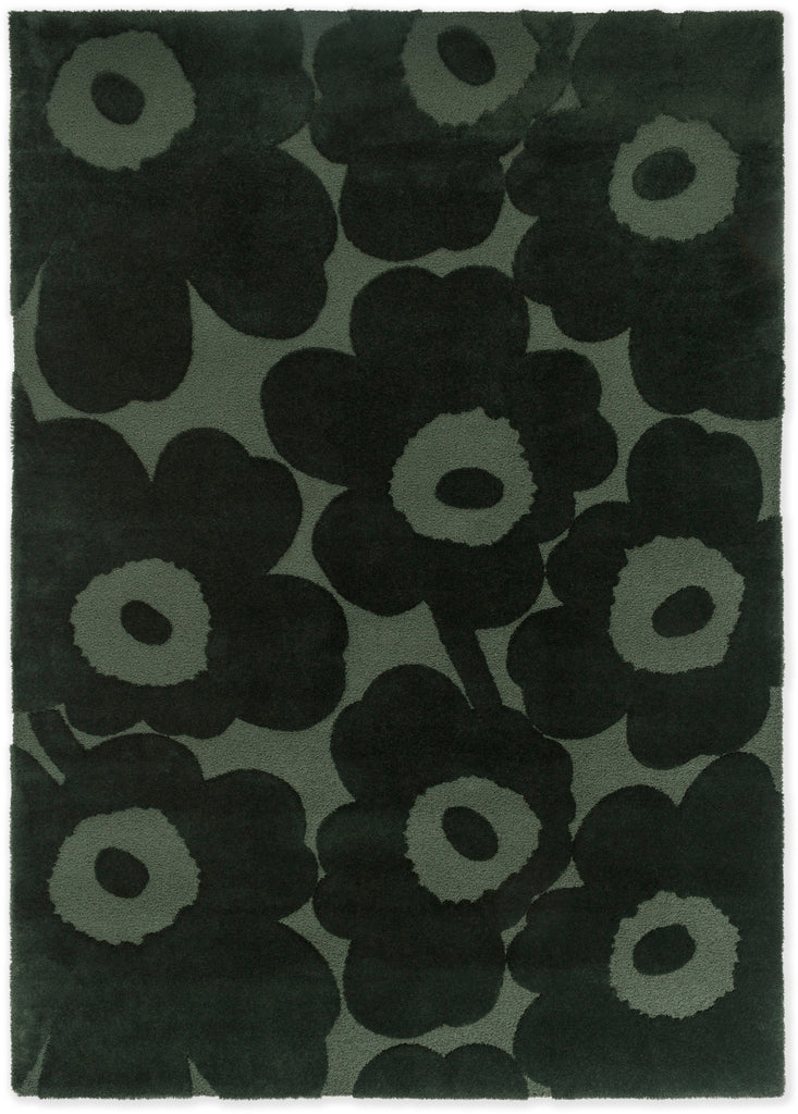 Brink and Campman Unikko Dark Green Area Rug by Marimekko main image