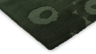 Brink and Campman Unikko Dark Green Area Rug by Marimekko Corner Image