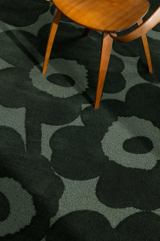 Brink and Campman Unikko Dark Green Area Rug by Marimekko Room Image Feature