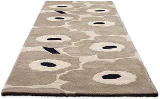 Brink and Campman Unikko Greige Area Rug by Marimekko Runner Angle Image