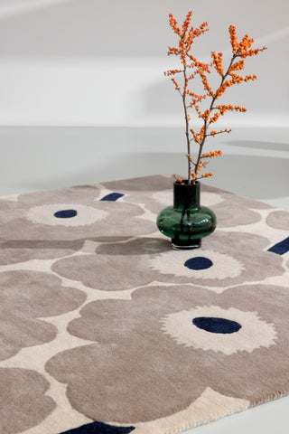 Brink and Campman Unikko Greige Area Rug by Marimekko Room Image Feature