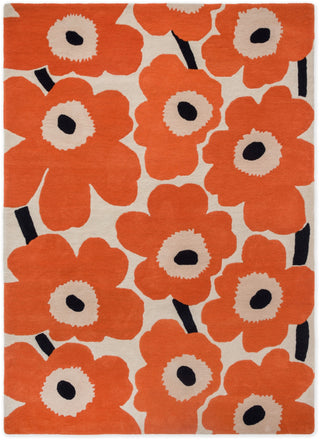 Brink and Campman Unikko Orange Red Area Rug by Marimekko main image