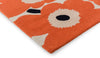 Brink and Campman Unikko Orange Red Area Rug by Marimekko Corner Image