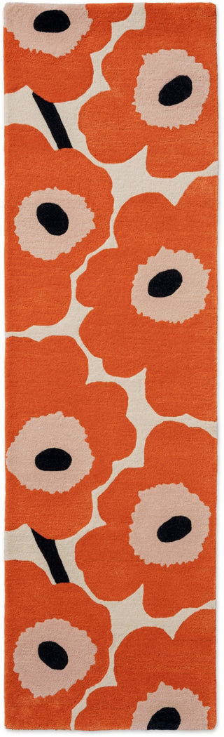 Brink and Campman Unikko Orange Red Area Rug by Marimekko Runner Main Image