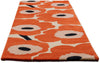 Brink and Campman Unikko Orange Red Area Rug by Marimekko Runner Angle Image