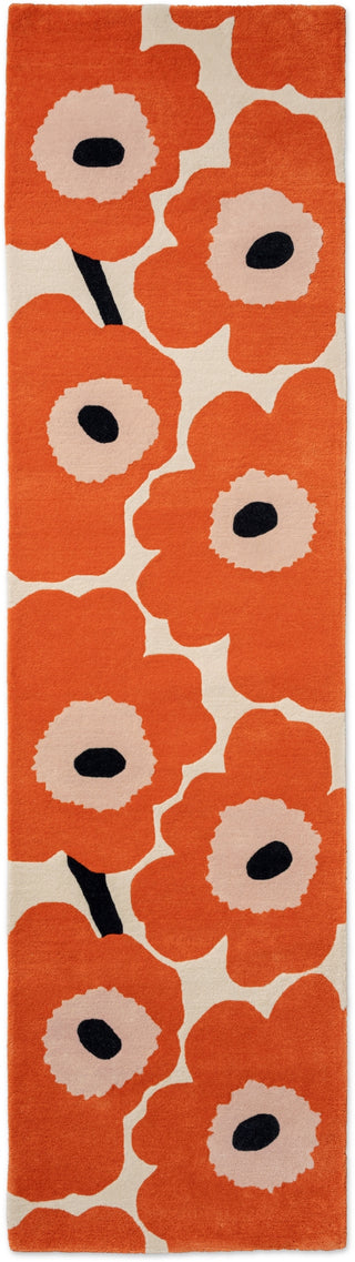 Brink and Campman Unikko Orange Red Area Rug by Marimekko Runner Main Image