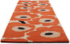 Brink and Campman Unikko Orange Red Area Rug by Marimekko Runner Angle Image