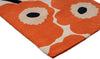 Brink and Campman Unikko Orange Red Area Rug by Marimekko Runner Corner Image
