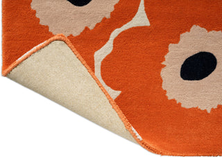 Brink and Campman Unikko Orange Red Area Rug by Marimekko Runner Fold Image