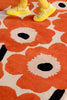 Brink and Campman Unikko Orange Red Area Rug by Marimekko Room Image Feature