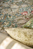 Brink and Campman Golden Lily Green/Red Area Rug by Morris Co Room Image Feature