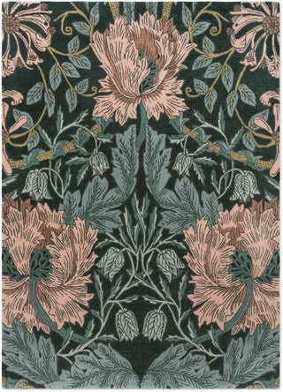 Brink and Campman Honeysuckle and Tulip Teal Area Rug by Morris Co main image