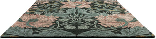 Brink and Campman Honeysuckle and Tulip Teal Area Rug by Morris Co Angle Image