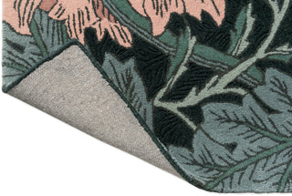 Brink and Campman Honeysuckle and Tulip Teal Area Rug by Morris Co Fold Image