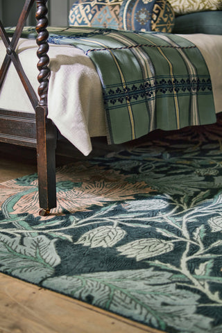 Brink and Campman Honeysuckle and Tulip Teal Area Rug by Morris Co Room Image Feature