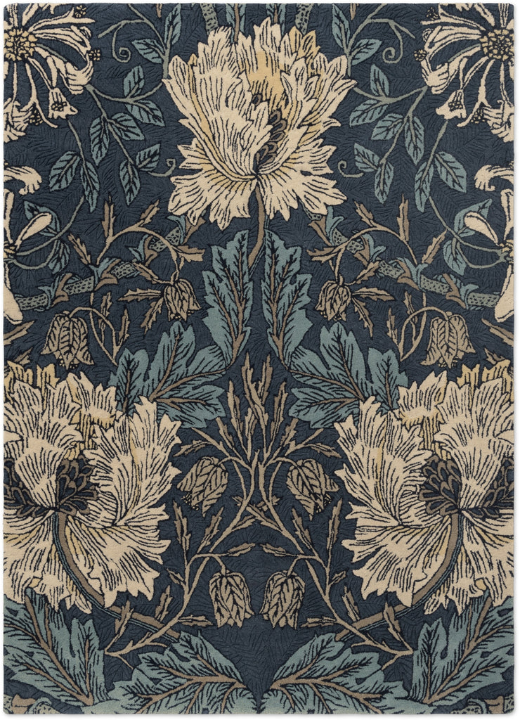 Brink and Campman Honeysuckle and Tulip Woad/Thyme Area Rug by Morris Co main image