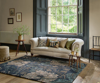 Brink and Campman Honeysuckle and Tulip Woad/Thyme Area Rug by Morris Co Room Image Feature