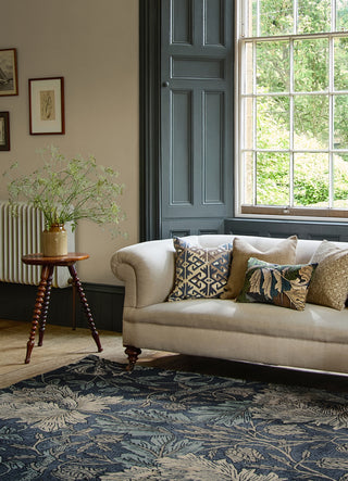 Brink and Campman Honeysuckle and Tulip Woad/Thyme Area Rug by Morris Co Room Image Feature