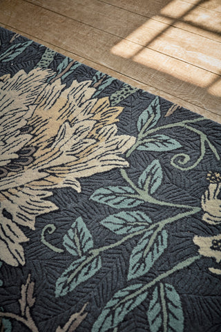 Brink and Campman Honeysuckle and Tulip Woad/Thyme Area Rug by Morris Co Room Image Feature