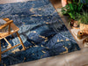 Brink and Campman Acanthus Indigo Area Rug by Morris Co Room Image Feature
