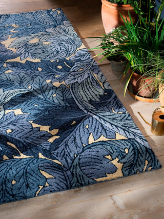 Brink and Campman Acanthus Indigo Area Rug by Morris Co Room Image Feature