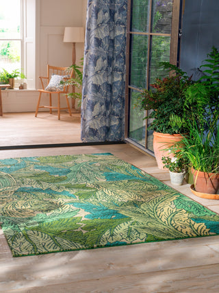 Brink and Campman Acanthus Nettle/Sky Blue Area Rug by Morris Co Room Image Feature