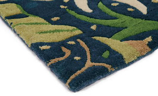 Brink and Campman Seaweed Ink Area Rug by Morris Co x Emery Walker's House Corner Image