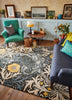 Brink and Campman Seaweed Teal Area Rug by Morris Co x Emery Walker's House Room Image Feature