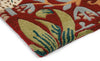 Brink and Campman Strawberry Thief Crimson Area Rug by Morris Co Corner Image