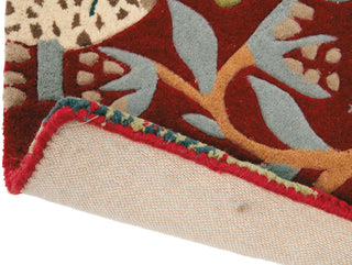 Brink and Campman Strawberry Thief Crimson Area Rug by Morris Co Fold Image