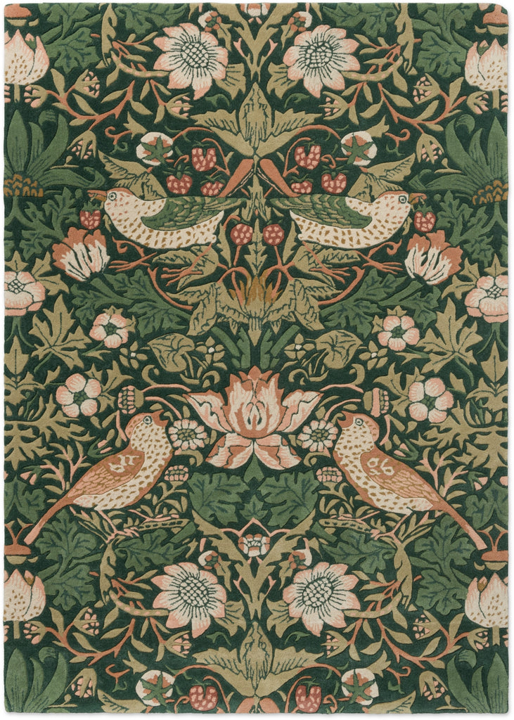 Brink and Campman Strawberry Thief Forest Area Rug by Morris Co main image