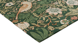 Brink and Campman Strawberry Thief Forest Area Rug by Morris Co Corner Image