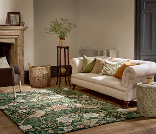 Brink and Campman Strawberry Thief Forest Area Rug by Morris Co Room Image Feature