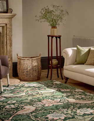 Brink and Campman Strawberry Thief Forest Area Rug by Morris Co Room Image Feature