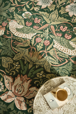 Brink and Campman Strawberry Thief Forest Area Rug by Morris Co Room Image Feature