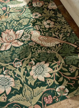 Brink and Campman Strawberry Thief Forest Area Rug by Morris Co Room Image Feature