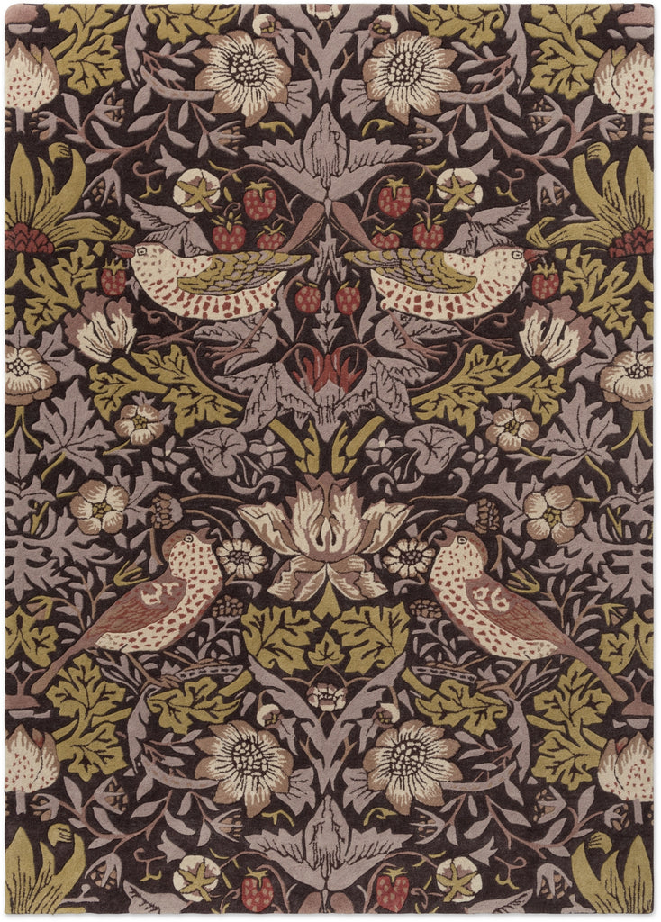 Brink and Campman Strawberry Thief Grape Area Rug by Morris Co main image