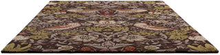 Brink and Campman Strawberry Thief Grape Area Rug by Morris Co Angle Image