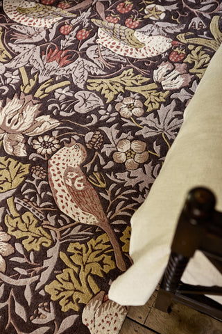 Brink and Campman Strawberry Thief Grape Area Rug by Morris Co Room Image Feature