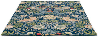 Brink and Campman Strawberry Thief Indigo Area Rug by Morris Co Angle Image