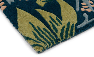 Brink and Campman Strawberry Thief Indigo Area Rug by Morris Co Corner Image