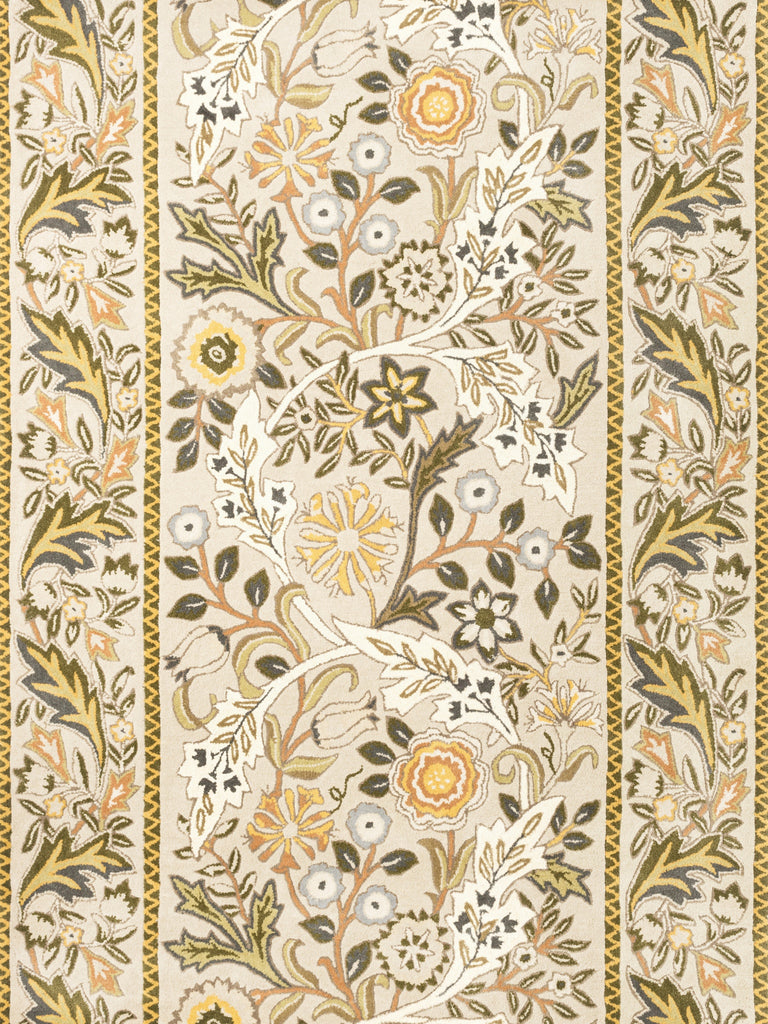 Brink and Campman Wilhelmina Linen/Mustard Area Rug by Morris Co x Emery Walker's House main image