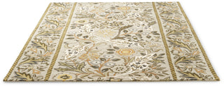 Brink and Campman Wilhelmina Linen/Mustard Area Rug by Morris Co x Emery Walker's House Angle Image