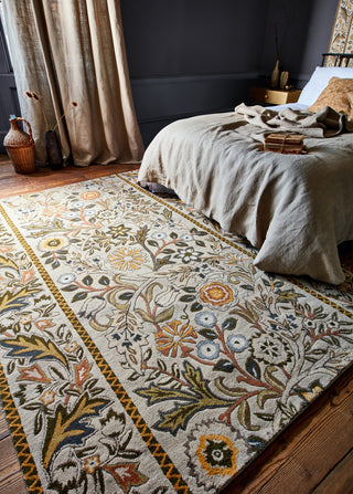 Brink and Campman Wilhelmina Linen/Mustard Area Rug by Morris Co x Emery Walker's House Room Image Feature